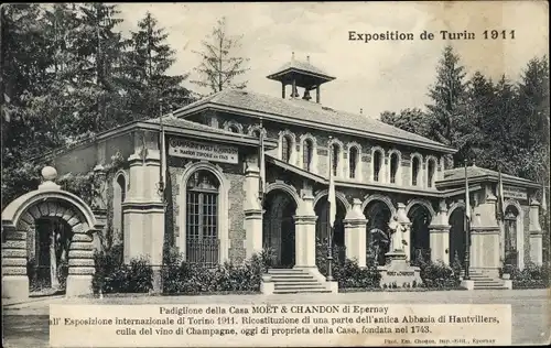 Ak Torino Turin Piemonte, Weltausstellung Turin 1911, Paglione della Casa Moet & Chandon di Epernay