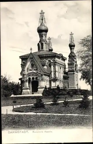 Ak Darmstadt in Hessen, Russische Kapelle