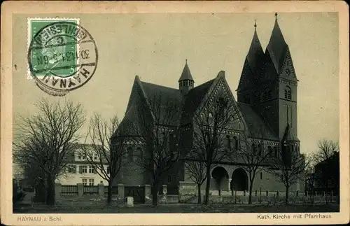 Ak Chojnów Haynau Schlesien, Katholische Kirche, Pfarrhaus