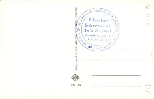 Ak Schauspieler Walter Müller, Portrait, UfA Film, Autogramm