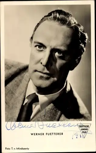 Ak Schauspieler Werner Fuetterer, Portrait, Autogramm