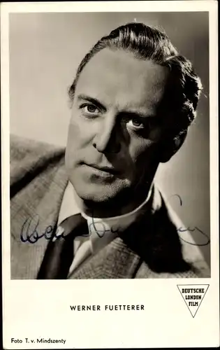 Ak Schauspieler Werner Fuetterer, Portrait, Autogramm