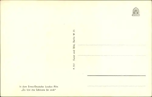 Ak Schauspielerin Johanna Hannerl Matz, Deutsche London Film, Portrait, Autogramm