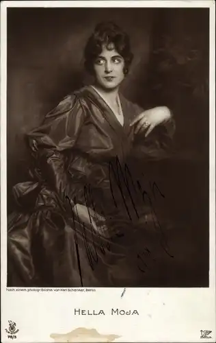 Ak Schauspielerin Hella Moja, Portrait, Autogramm