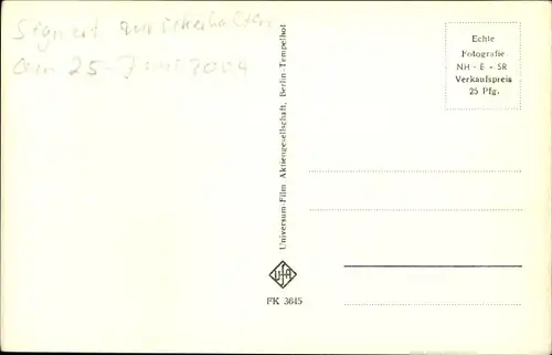 Ak Schauspieler Christian Wolff, Portrait, Ufa Film, Autogramm