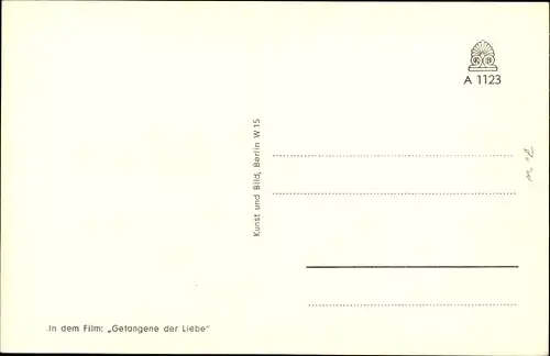 Ak Schauspieler Paul Esser, Portrait, Herzog Film, Gefangene der Liebe, Autogramm