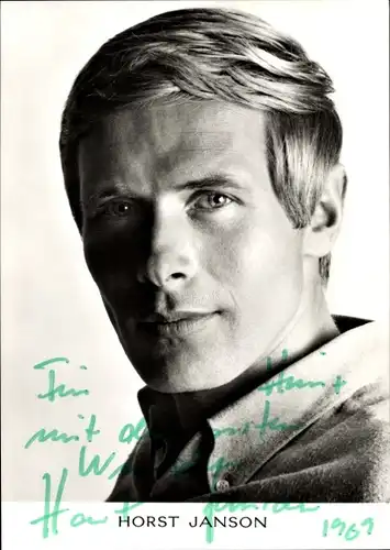 Ak Schauspieler Horst Janson, Portrait, Autogramm