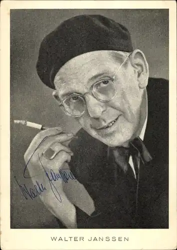 Ak Schauspieler Walter Janssen, Portrait, Autogramm
