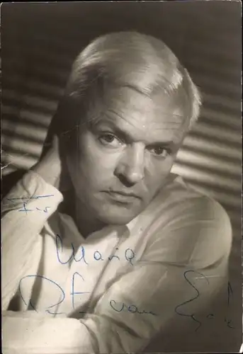 Ak Schauspieler Peter van Eyck, Portrait, Autogramm