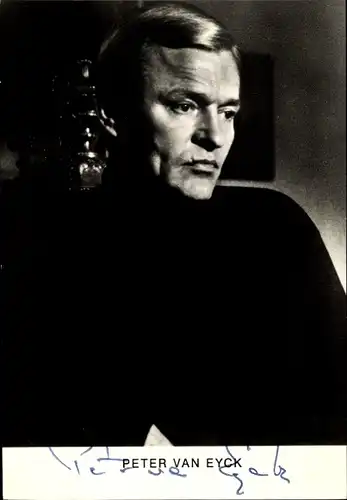 Ak Schauspieler Peter van Eyck, Portrait, Autogramm