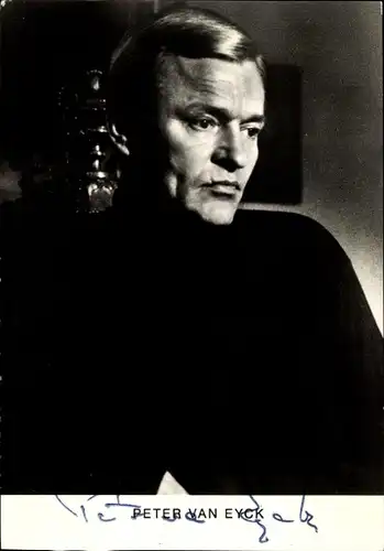 Ak Schauspieler Peter van Eyck, Portrait, Autogramm