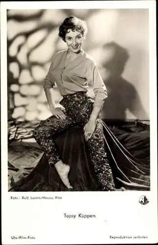 Ak Schauspielerin Topsy Küppers, Portrait, in Küss mich noch einmal