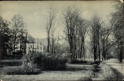 Ak Untermhaus Gera in Thüringen, Küchengarten, Schloss Osterstein