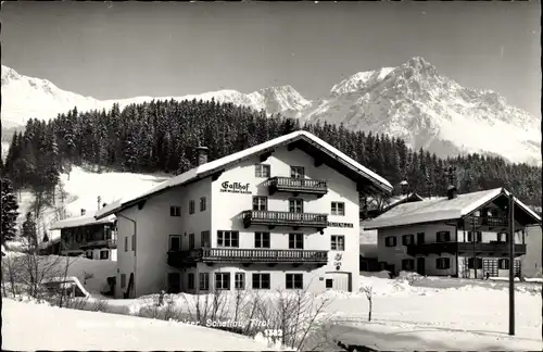 Ak Scheffau am Wilden Kaiser Tirol, Gasthof, Winter
