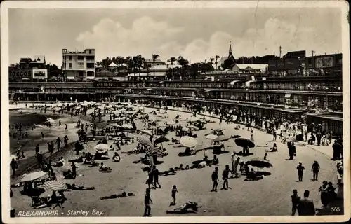 Ak Alexandria Ägypten, Stanley Bay