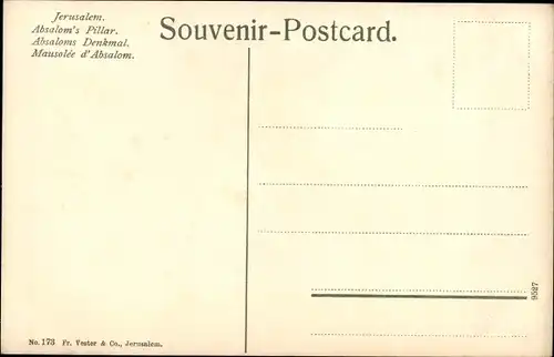 Ak Jerusalem Israel, Absaloms-Denkmal