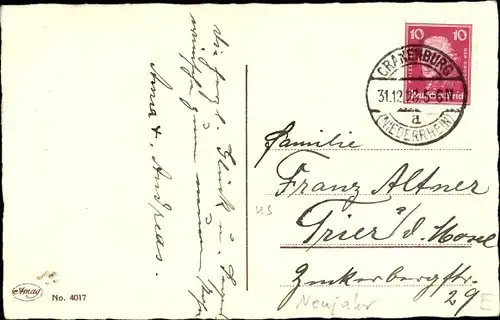 Ak Glückwunsch Neujahr, Kinder, Mistelzweige, Hufeisen