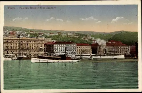 Ak Rijeka Fiume Kroatien, Palazzo Adria e Riva Szapary