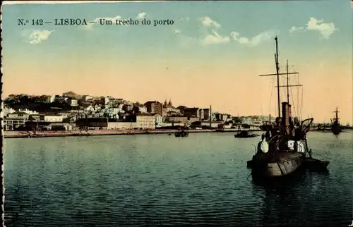 Ak Lisboa Lissabon Portugal, Um trecho do porto