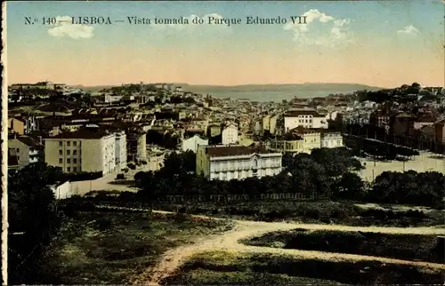Ak Lisboa Lissabon Portugal, Vista tomada do Parque Eduardo VII