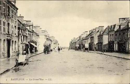 Ak Barfleur Manche, La Grande Rue