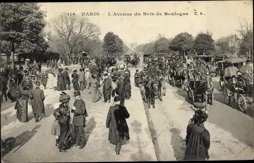 Ak Paris XVI., Avenue du Bois du Boulogne