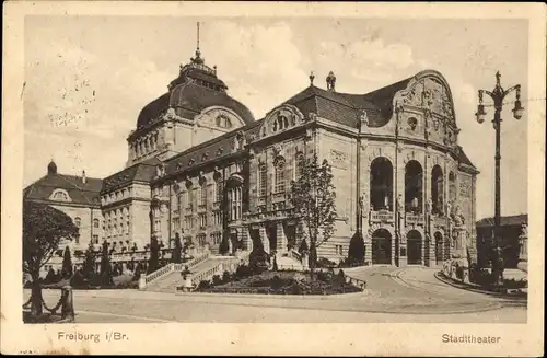 Ak Freiburg im Breisgau, Stadttheater