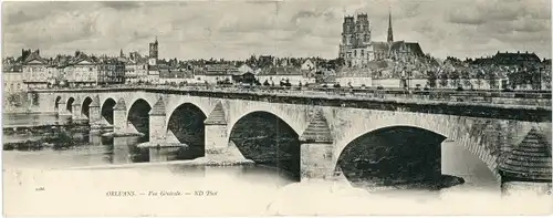 Klapp Ak Orléans Loiret, Gesamtansicht, Brücke
