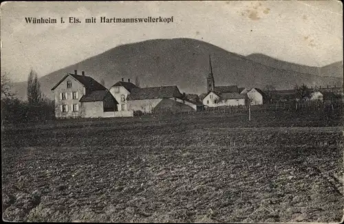 Ak Wuenheim Wünheim Elsass Haut Rhin, Teilansicht, Hartmannsweilerkopf