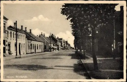 Ak Hvide Sande Ringkøbing Ringköbing Skjern Dänemark, Bredgade, Straßenpartie