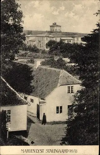 Ak Helsingør Helsingör Dänemark, Marienlyst, Staldgaard 1878