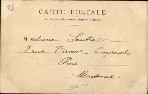 Ak Paris XVIII Montmartre, Rue Cortol