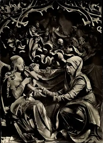 Ak Nürnberg in Mittelfranken, St. Lorenzkirche, Mittelstück, Anna-Altar