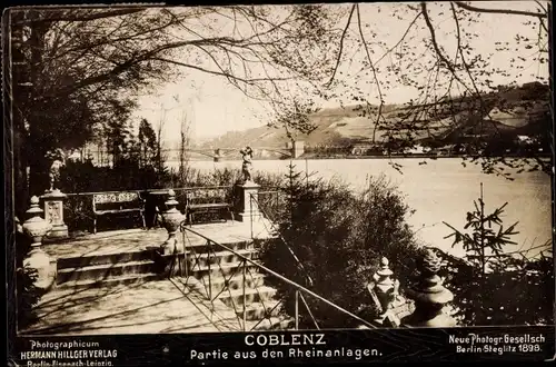 Ak Koblenz am Rhein, Rheinanlagen