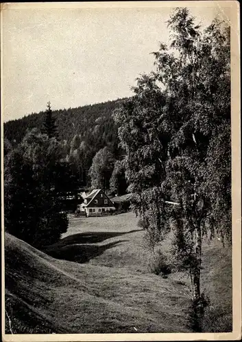 Ak Erlbach im Vogtland, Landesgemeinde-Tal, Bauernhaus