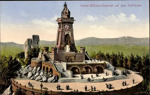 Künstler Ak Steinthaleben Kyffhäuserland in Thüringen, Kyffhäuser, Kaiser Wilhelm Denkmal
