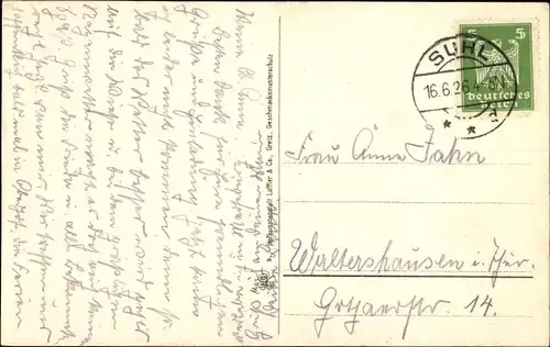 Ak Suhl in Thüringen, Teilansicht