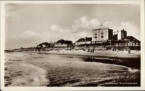 Ak Westerland auf Sylt, Strandpartie