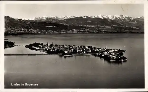 Ak Lindau am Bodensee Schwaben, Ortspanorama