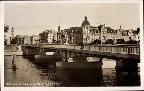 Ak Konstanz am Bodensee, Neue Rheinbrücke