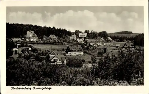 Ak Oberbärenburg Altenberg im Erzgebirge, Gesamtansicht