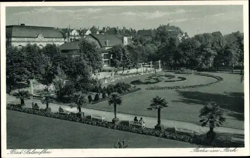 Ak Bad Salzuflen in Lippe, Partie am Park