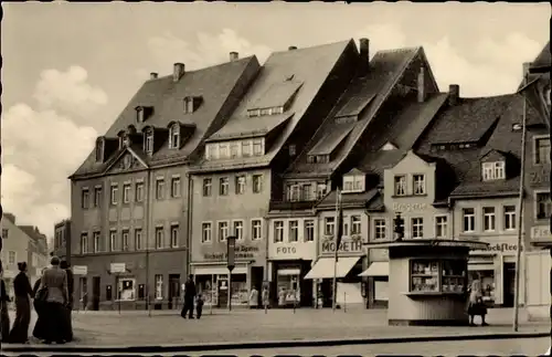 Ak Mittweida in Sachsen, Marktplatz, Kiosk, Fotogeschäft, Drogerie