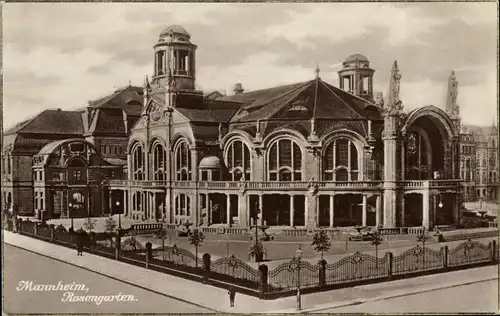 Ak Mannheim in Baden, Rosengarten
