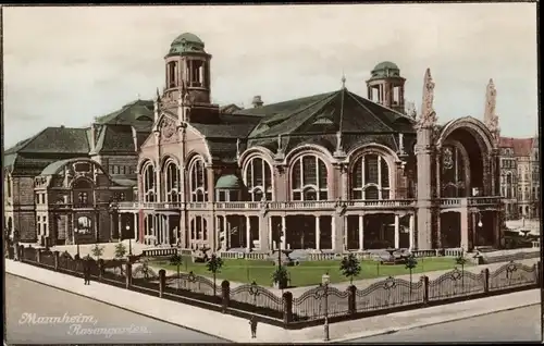 Ak Mannheim in Baden, Rosengarten