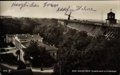 Ak Salzelmen Schönebeck Elbe, Gradierwerk, Lindenbad