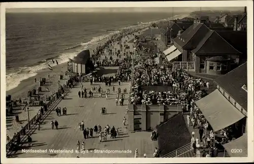 Ak Westerland auf Sylt, Strandpromenade