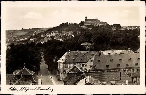 Ak Fulda in Hessen, Schloss, Frauenberg, Dächer