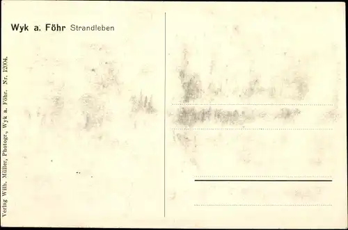 Ak Wyk auf Föhr in Nordfriesland, Strandleben