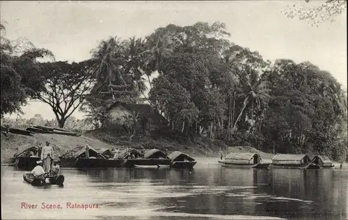 Ak Ratnapura Ceylon Sri Lanka, River Scene